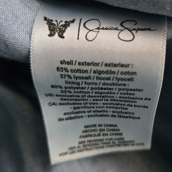 Blue Puff Sleeve Denim Dress NWT - Picture 3 of 10